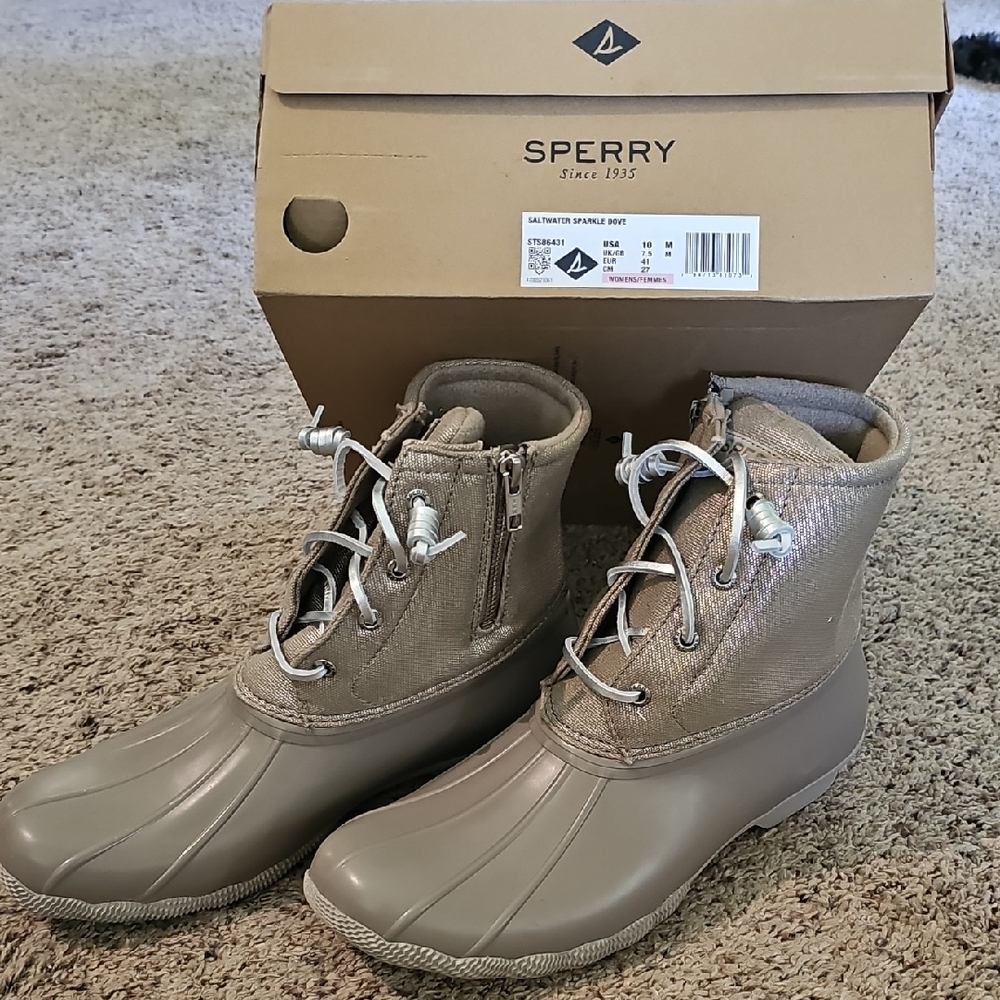Sperry Taupe All-Weather Boots